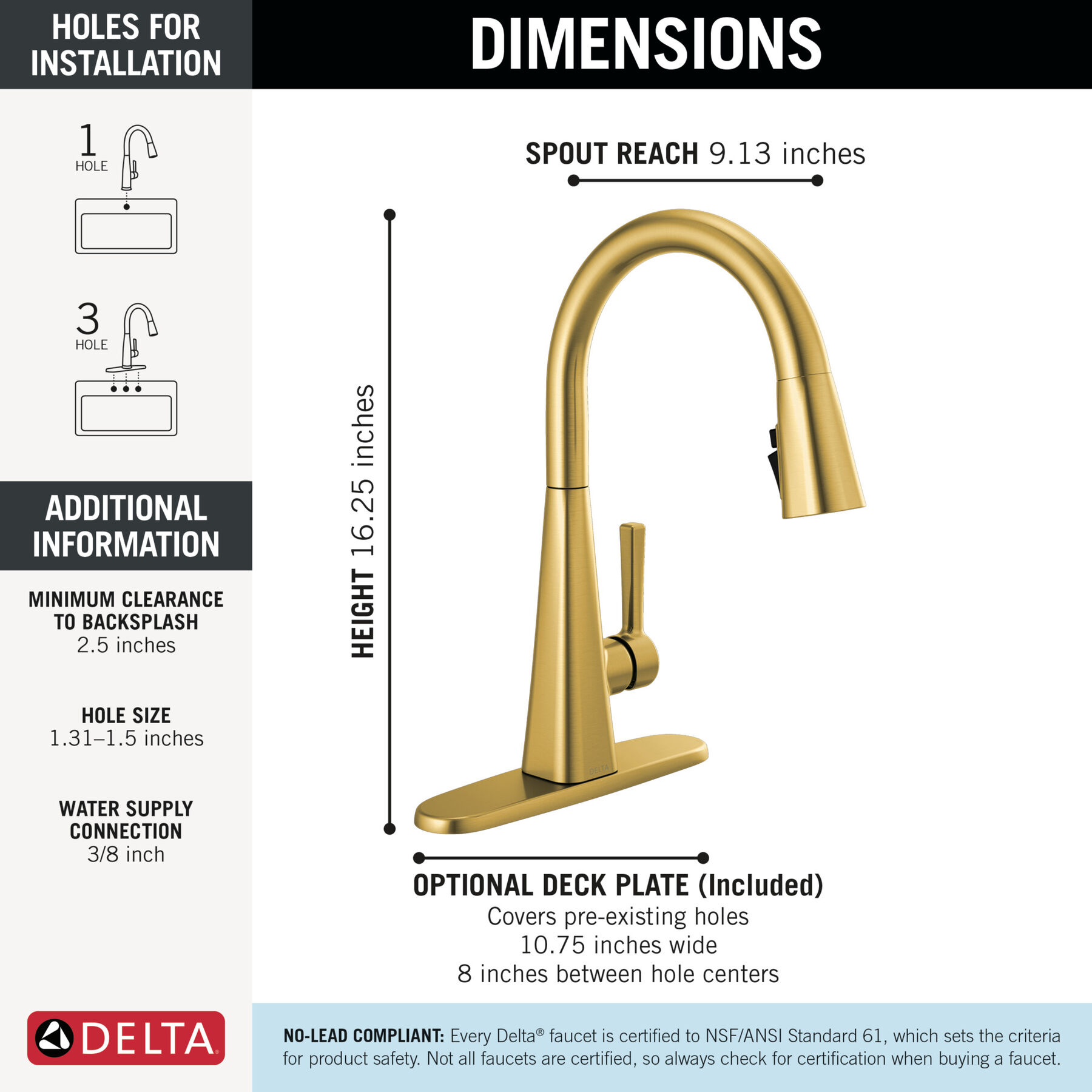 Single-Handle Pull-Down Kitchen Faucet